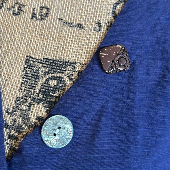 Soft Surroundings Delia Mixed Buttons V-Neck Jersey Lightweight Jacket/Top Sz S - Picture 5 of 10